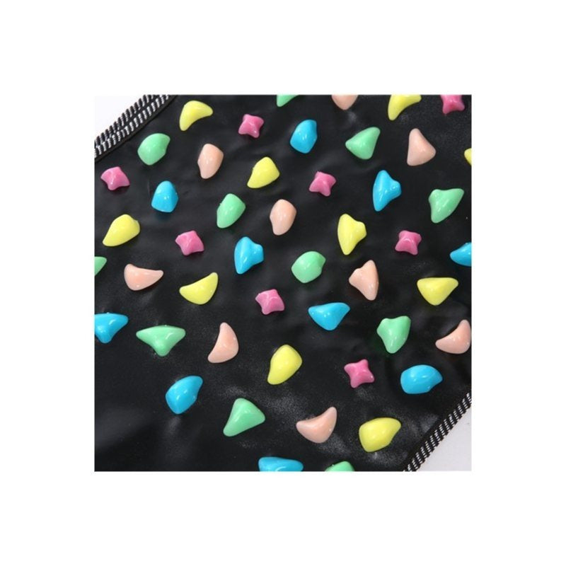 1pcs Foot Massage Mat with Artificial Colored Pebbles, Foldable Portable Foot Massage Acupuncture Point Blanket