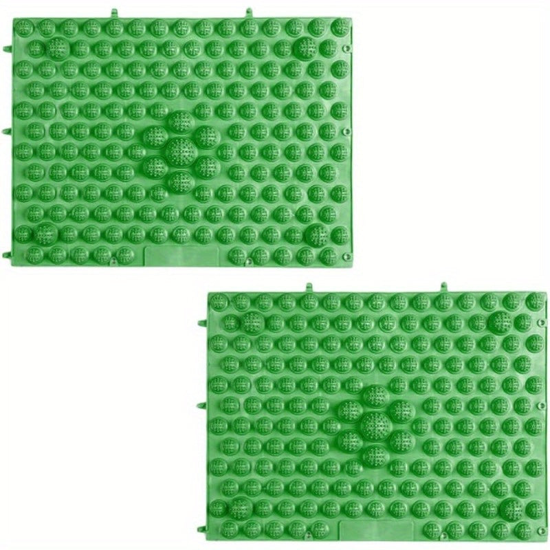 Foot Massar Mat Foot Reflexology Pads Plantar Massa for Adult 2pcs Green