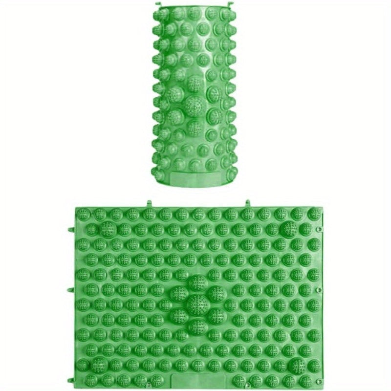 Foot Massar Mat Foot Reflexology Pads Plantar Massa for Adult 2pcs Green