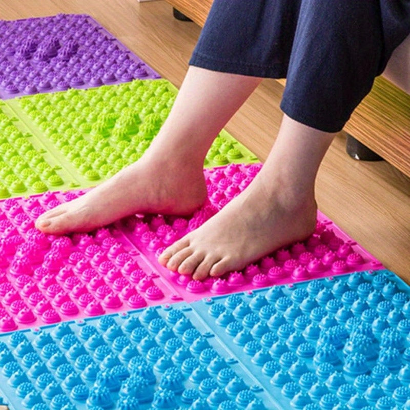 Foot Massar Mat Foot Reflexology Pads Plantar Massa for Adult 2pcs Green