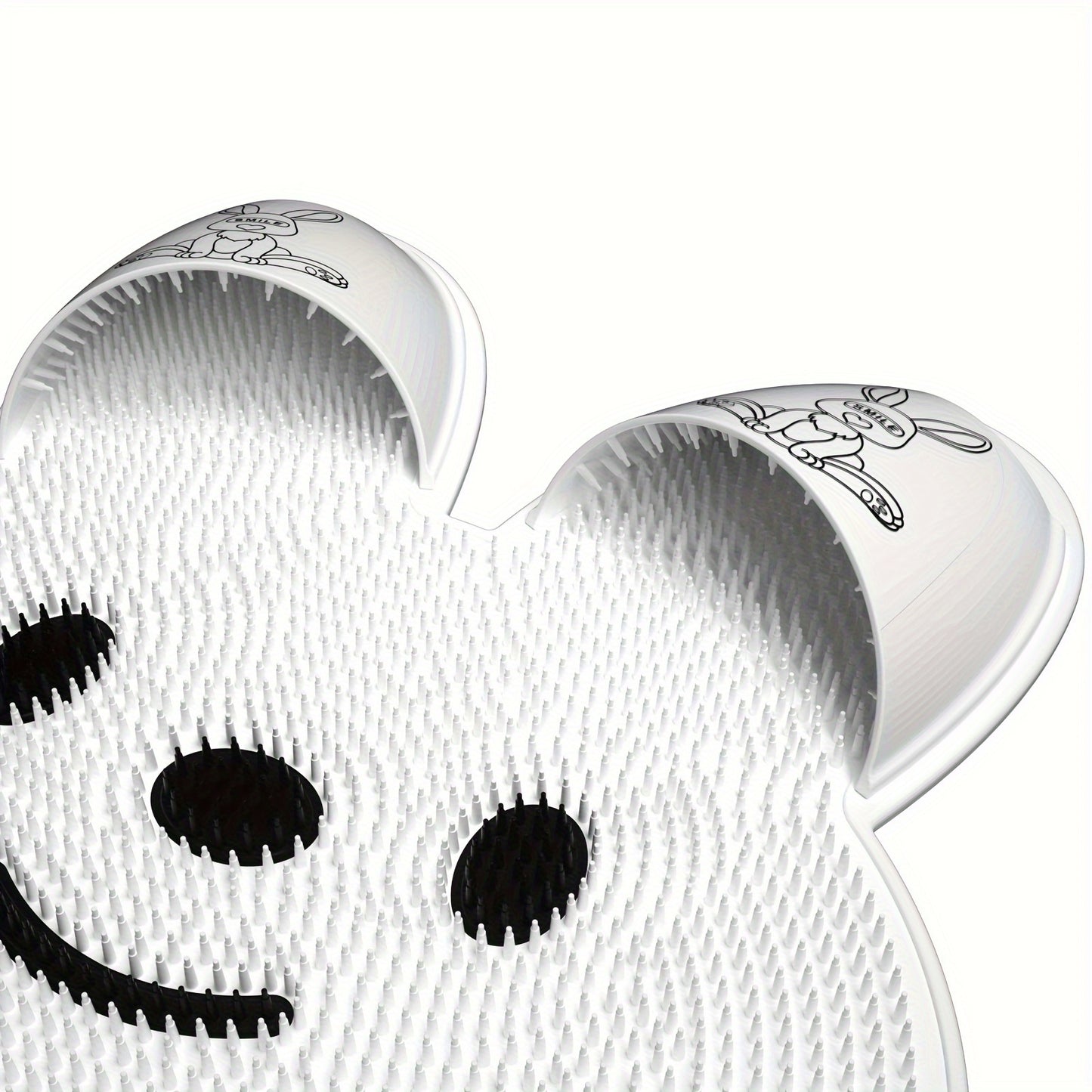 Silicone Rabbit Foot Scrubber Non-Slip Rabbit-Shaped Silicone Wedyvko Foot Scrubber Mat - Acrylic Shower Floor Exfoliator Pad with Suction Cups for Men & Women