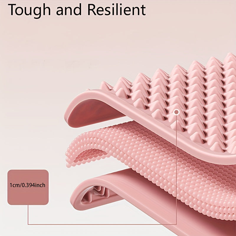 Quick-Dry Foldable Foot Massage Pad with Scallop Edge Design - Food-Grade Silicone, Deep Tissue Relief for Yoga & Post-Hike Recovery, 15-Minute Pre-Sleep Massage, Yoga Mat Foot Pad | Scallop Edge Foot Pad | Silicone Foot Pad