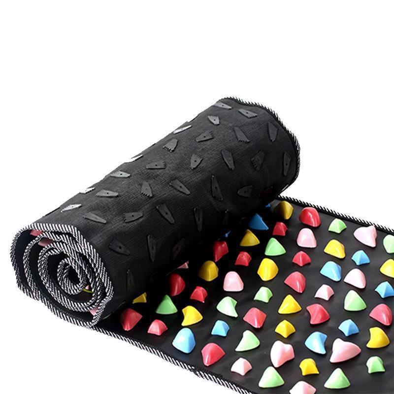 1pcs Foot Massage Mat with Artificial Colored Pebbles, Foldable Portable Foot Massage Acupuncture Point Blanket